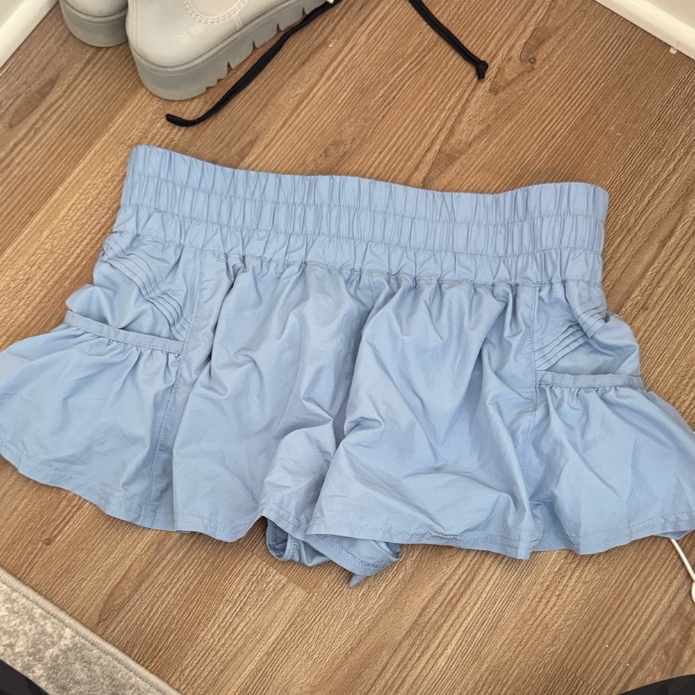 Free People Sky Blue Athletic Shorts